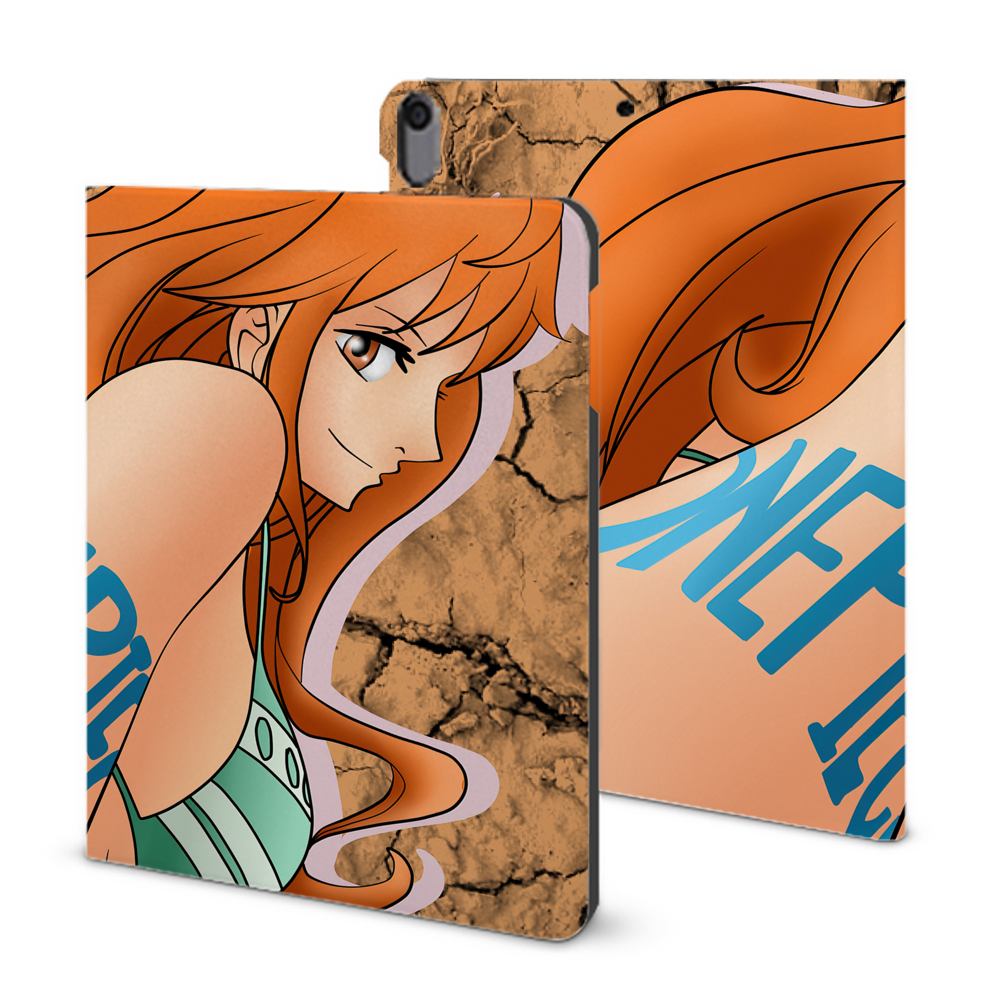 （画像用） ワンピース ONE PIECE IPad ケース ブック型 PUレザー TPU 耐衝撃 軽量 薄型 ペン収納なし 全面保護 IPad 各モデル対応